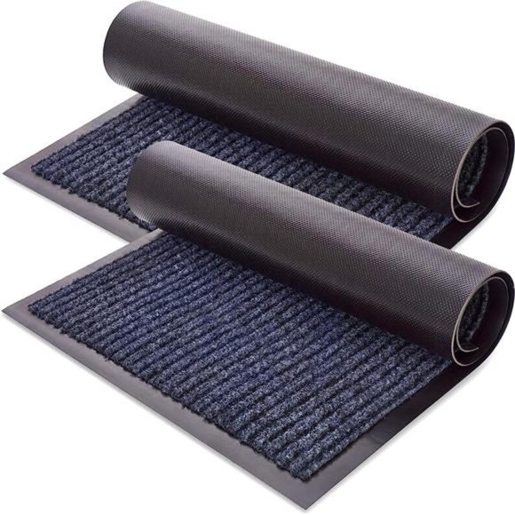 Front Door Mat Welcome Mats 2-Pack - Entryway Mats for Shoe Scraper - Picture 1 of 6